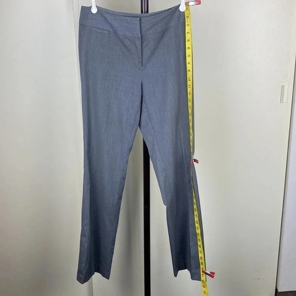 Gray mid rise slacks trouser straight leg formal office dress pants size6 - Picture 13 of 14